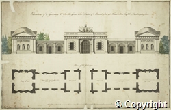 Elevation of a gateway at Kimbolton Castle, by Robert Adam, 1764